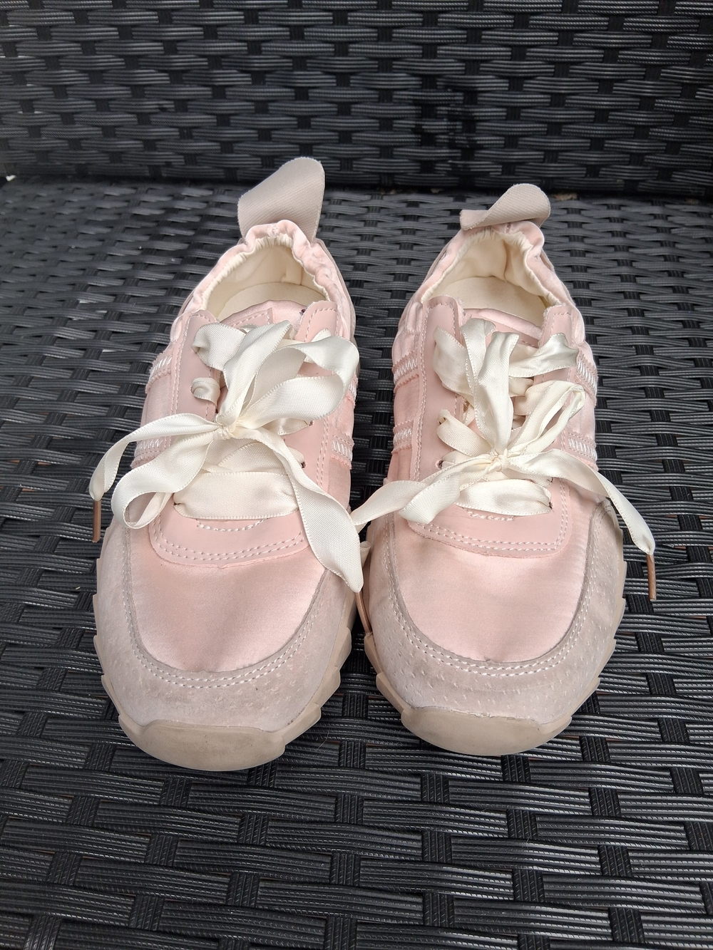 Peter Kaiser x CNL Pink Satin Ribbon Balletcore Sneakers, Size 7.5